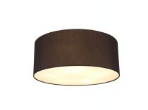 DK0634  Baymont 50cm Flush 5 Light Black, Frosted Diffuser